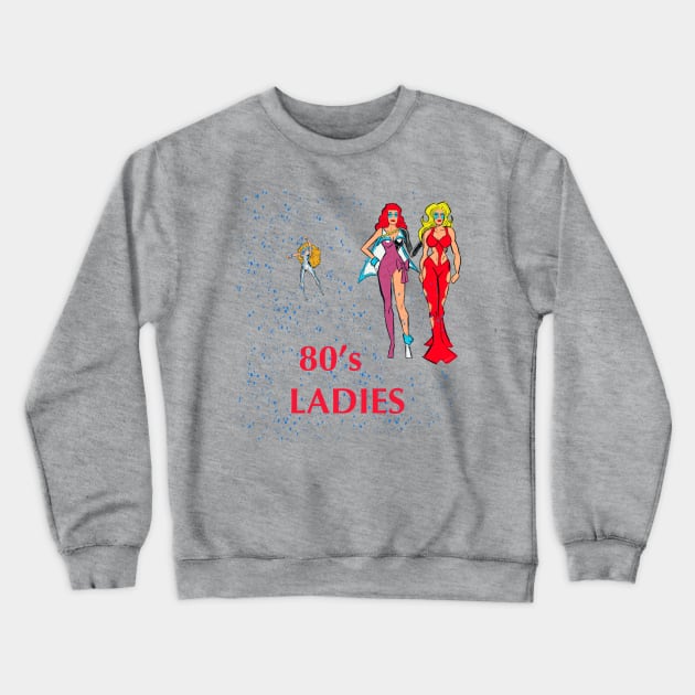 80’s LADIES Crewneck Sweatshirt by MichaelFitzTroyT